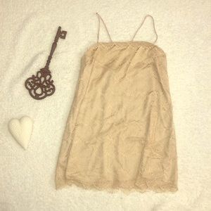 Mini lace slip dress